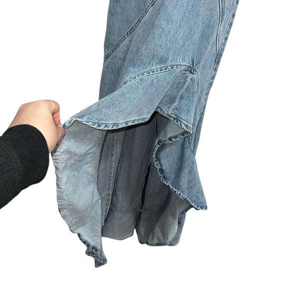 NEW NWOT Amanda Uprichard Symone Strapless Denim Maxi Dress In Cielo Blue - Picture 4 of 8